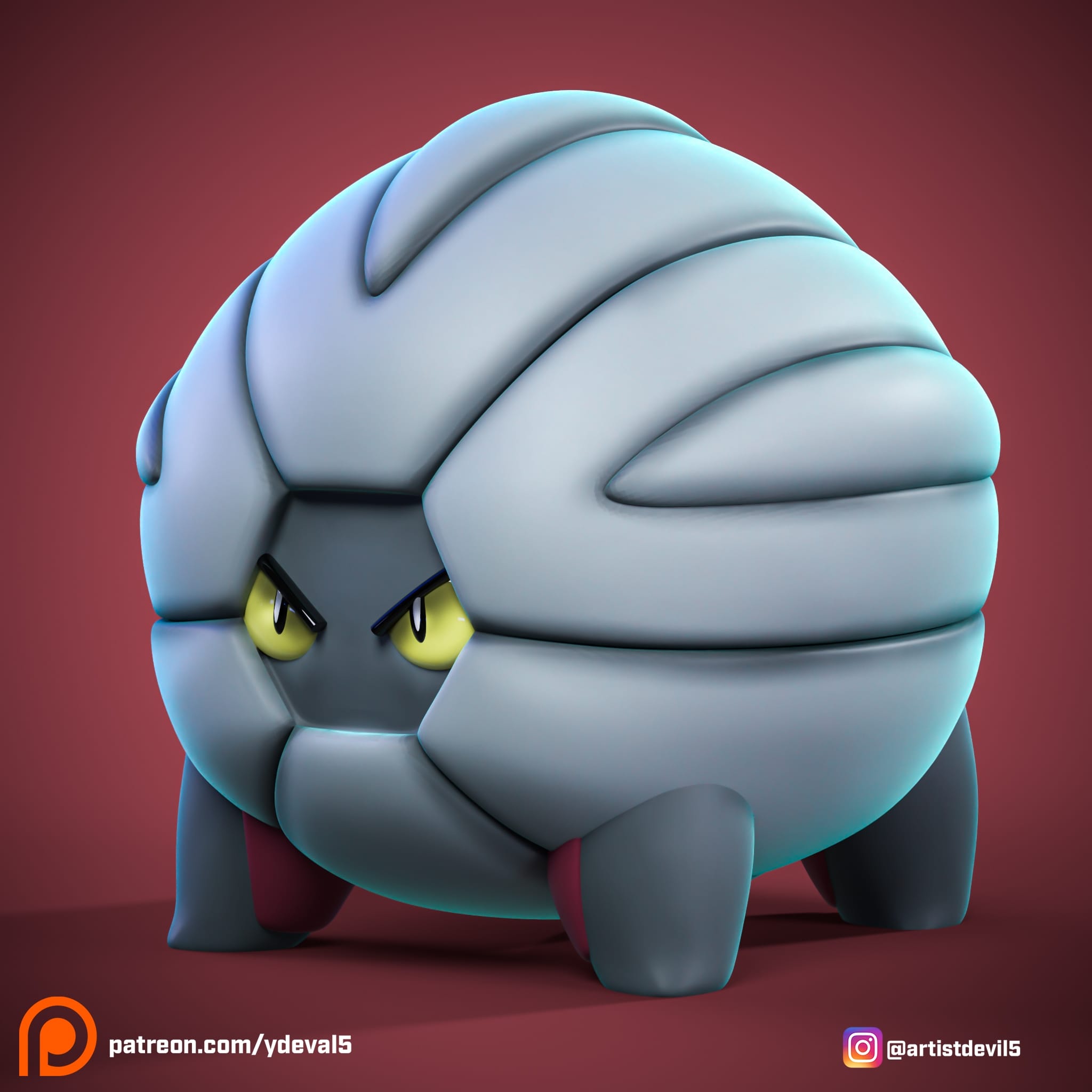 P站图纸印象馆 Ydeval 精灵宝可梦 甲壳龙 Ydeval 精灵宝可梦 甲壳龙