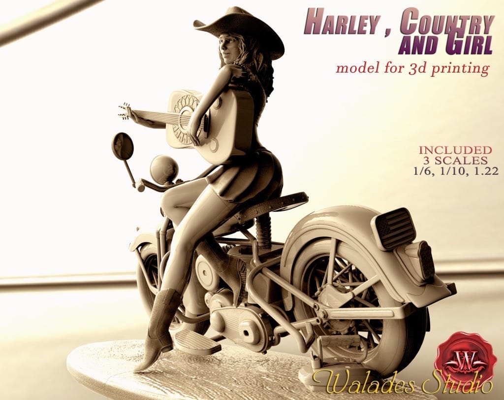 P站图纸印象馆 Walades 骑哈雷的乡村女孩 Walades 骑哈雷的乡村女孩