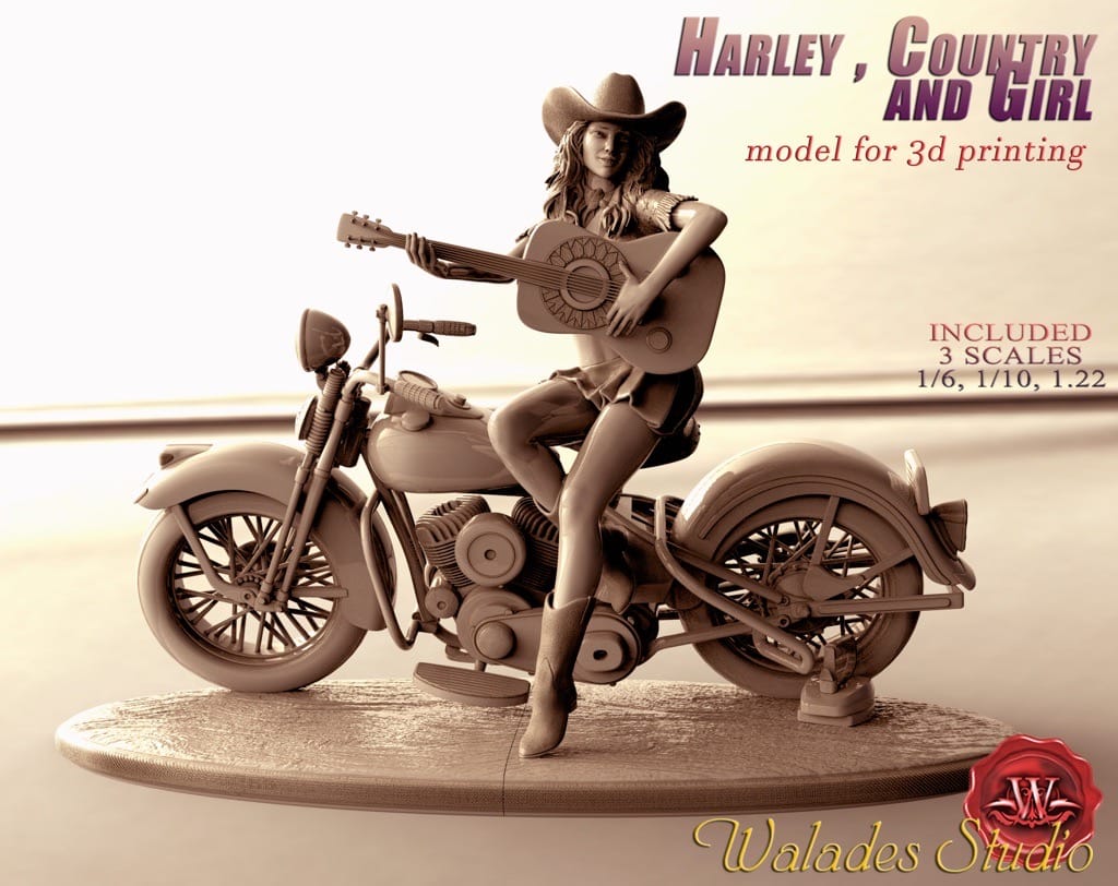 P站图纸印象馆 Walades 骑哈雷的乡村女孩 Walades 骑哈雷的乡村女孩