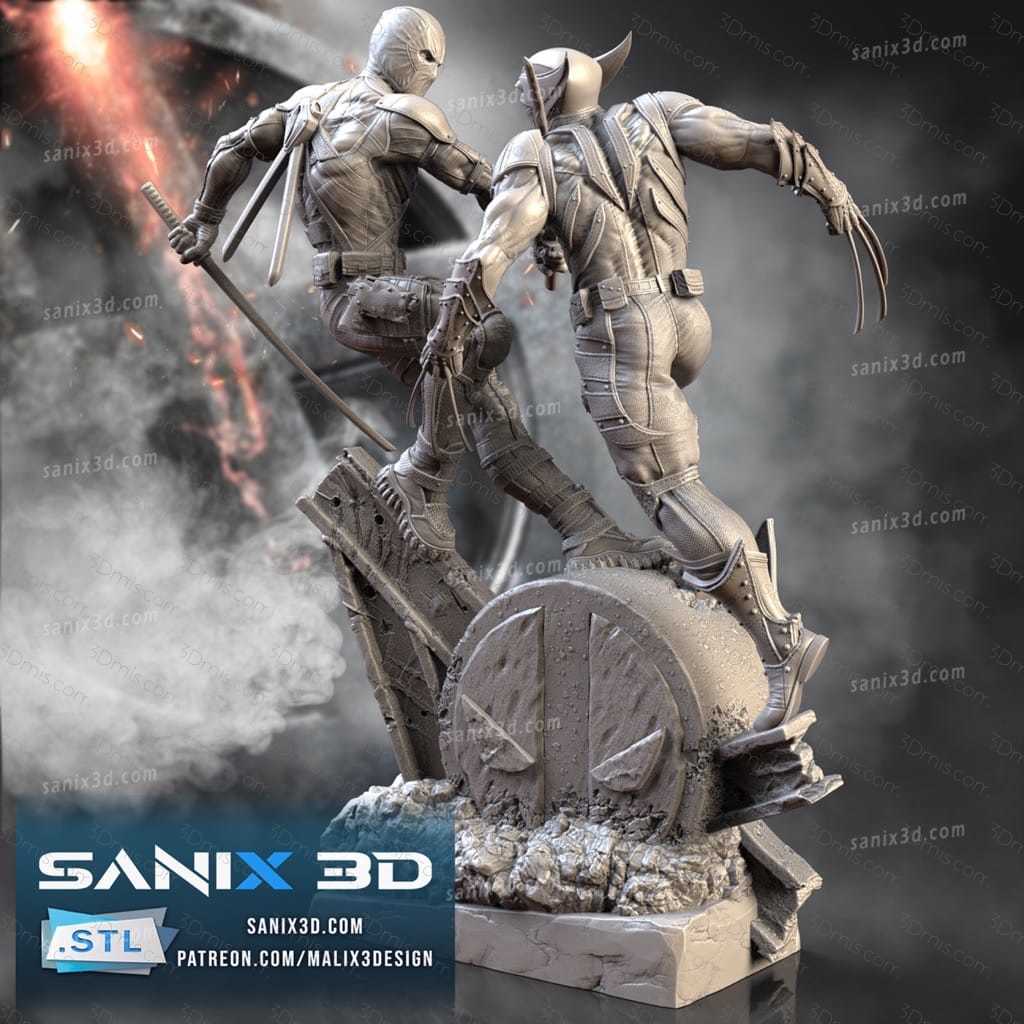 Sanix3d 漫威 死待与金钢狼