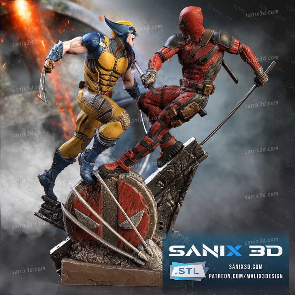 Sanix3d 漫威 死待与金钢狼