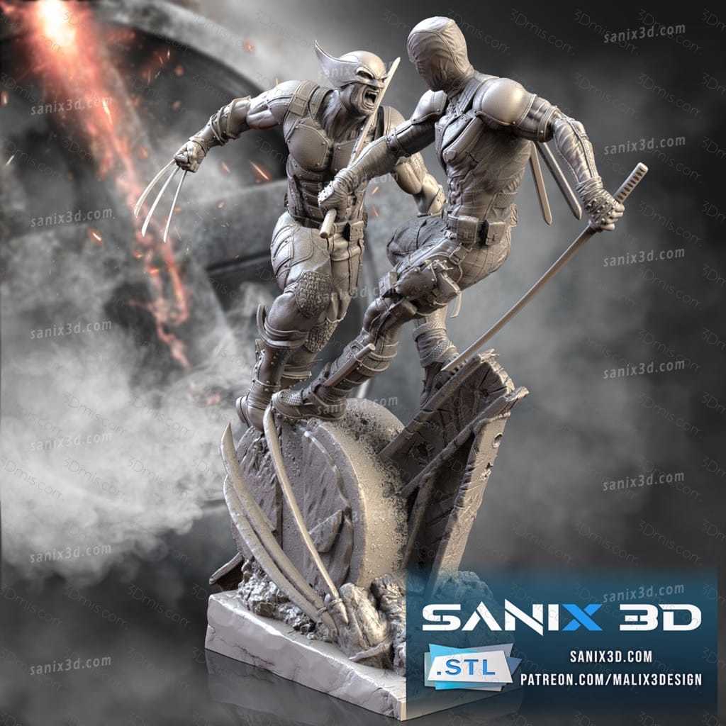 Sanix3d 漫威 死待与金钢狼