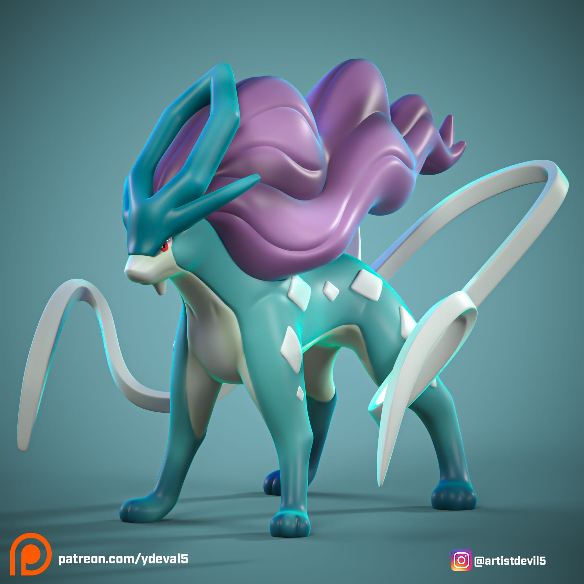 P站图纸印象馆 Ydeval 精灵宝可梦 水君 Ydeval 精灵宝可梦 水君