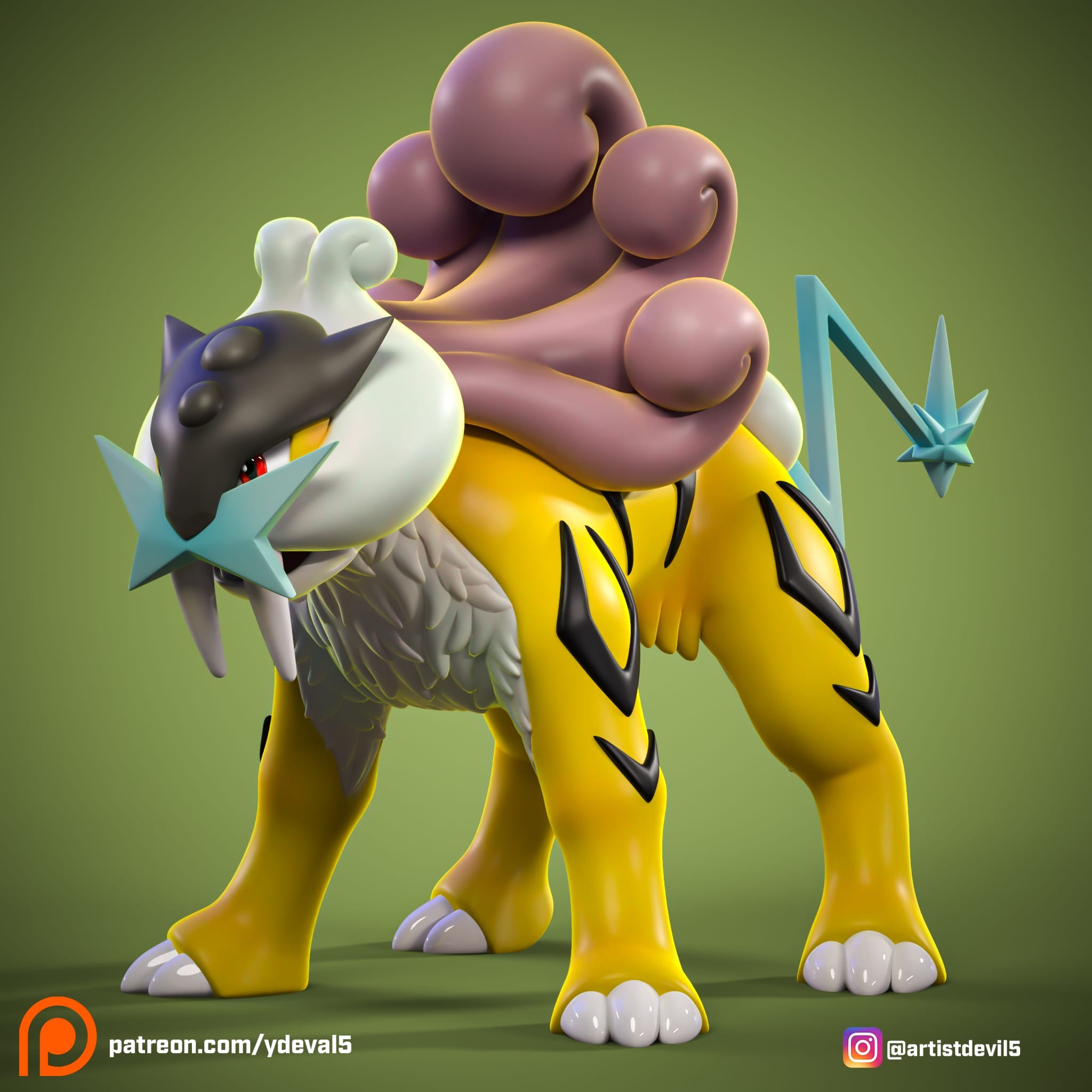 P站图纸印象馆 Ydeval 精灵宝可梦 雷公 Ydeval 精灵宝可梦 雷公