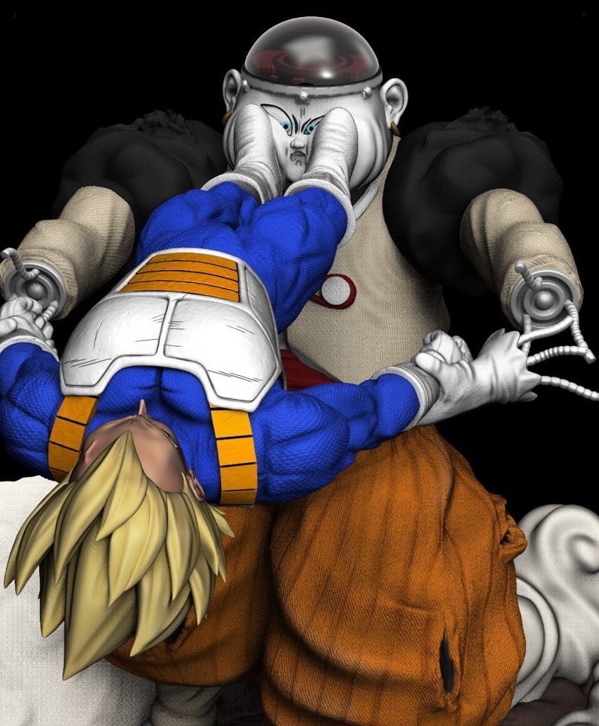 P站图纸印象馆 龙珠 贝吉塔对人造人19号 龙珠 贝吉塔对人造人19号