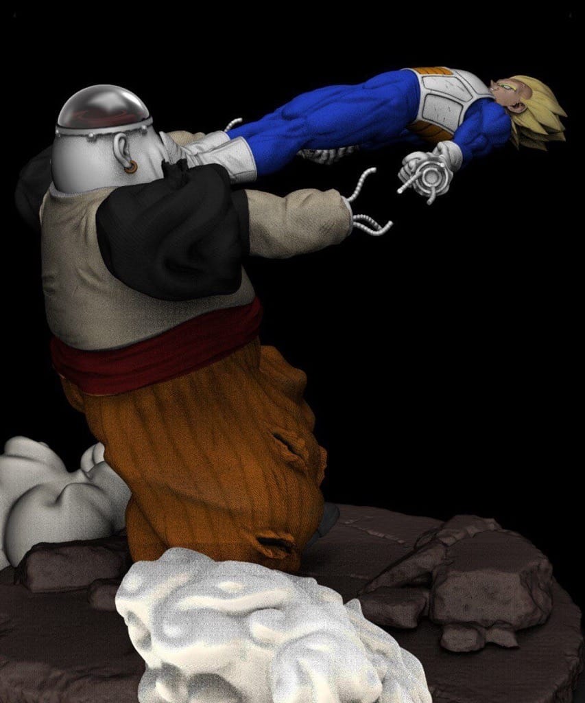 P站图纸印象馆 龙珠 贝吉塔对人造人19号 龙珠 贝吉塔对人造人19号