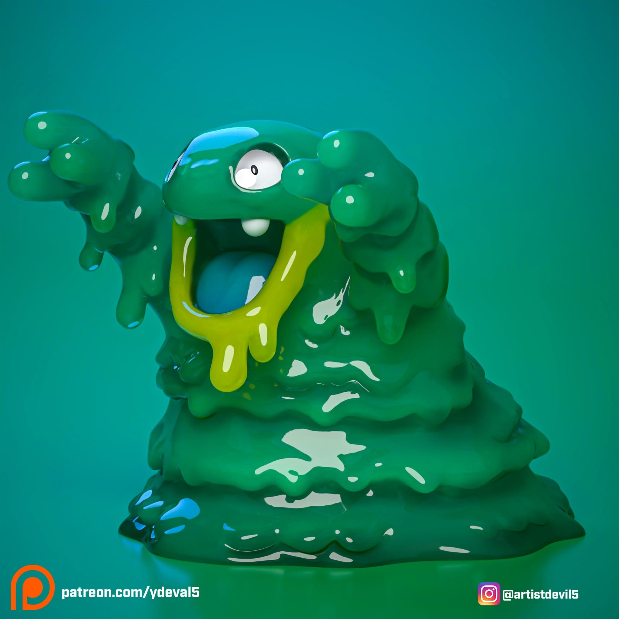 P站图纸印象馆 Ydeval 精灵宝可梦 阿罗拉臭泥 Ydeval 精灵宝可梦 阿罗拉臭泥