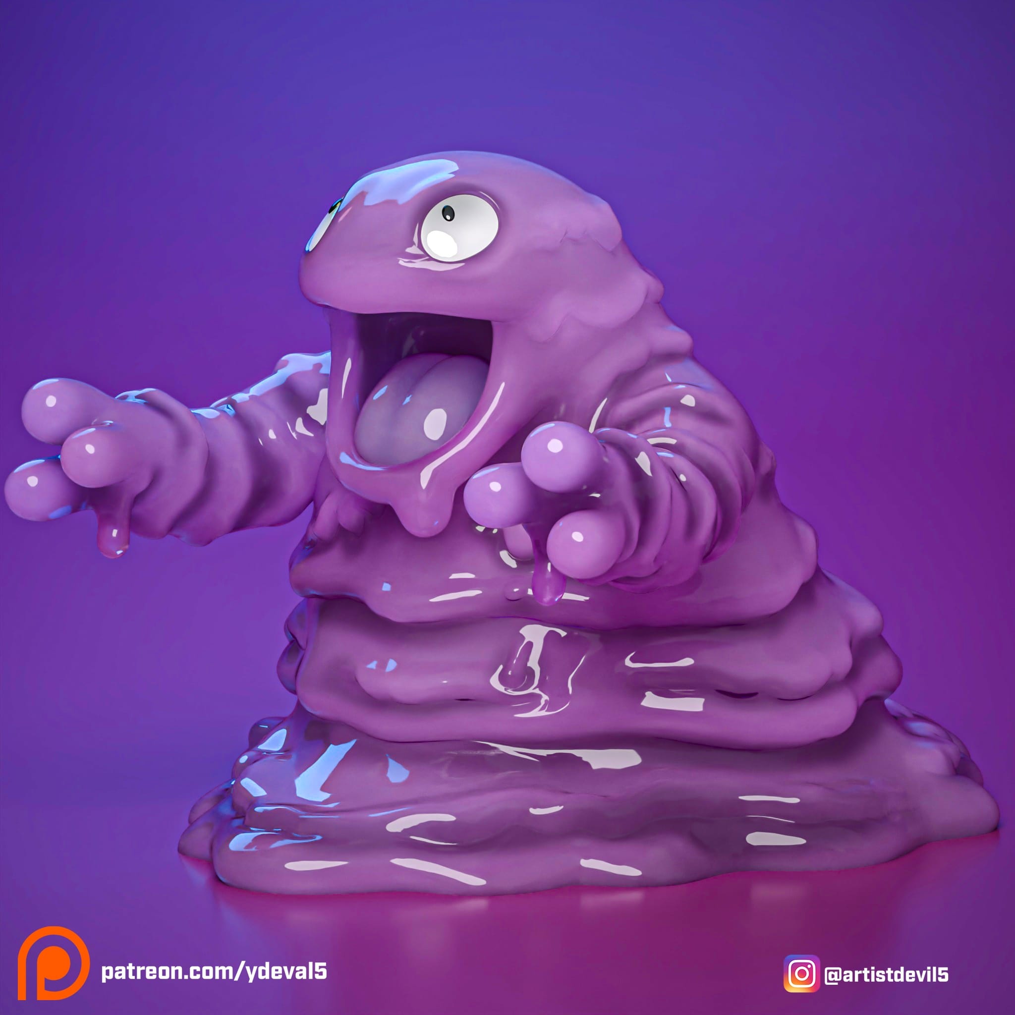 P站图纸印象馆 Ydeval 精灵宝可梦 臭泥 Ydeval 精灵宝可梦 臭泥