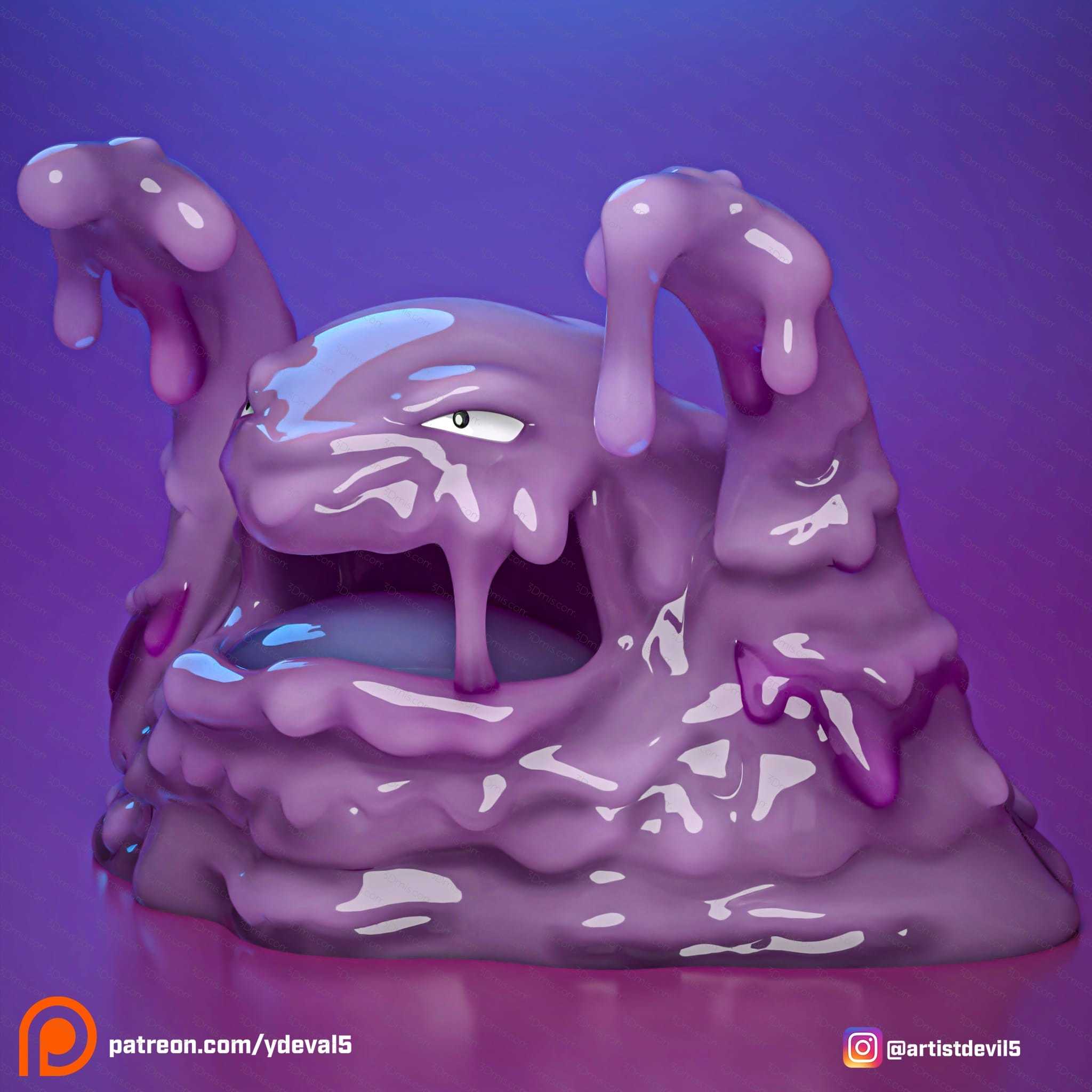 P站图纸印象馆 Ydeval 精灵宝可梦 烂泥兽 Ydeval 精灵宝可梦 烂泥兽