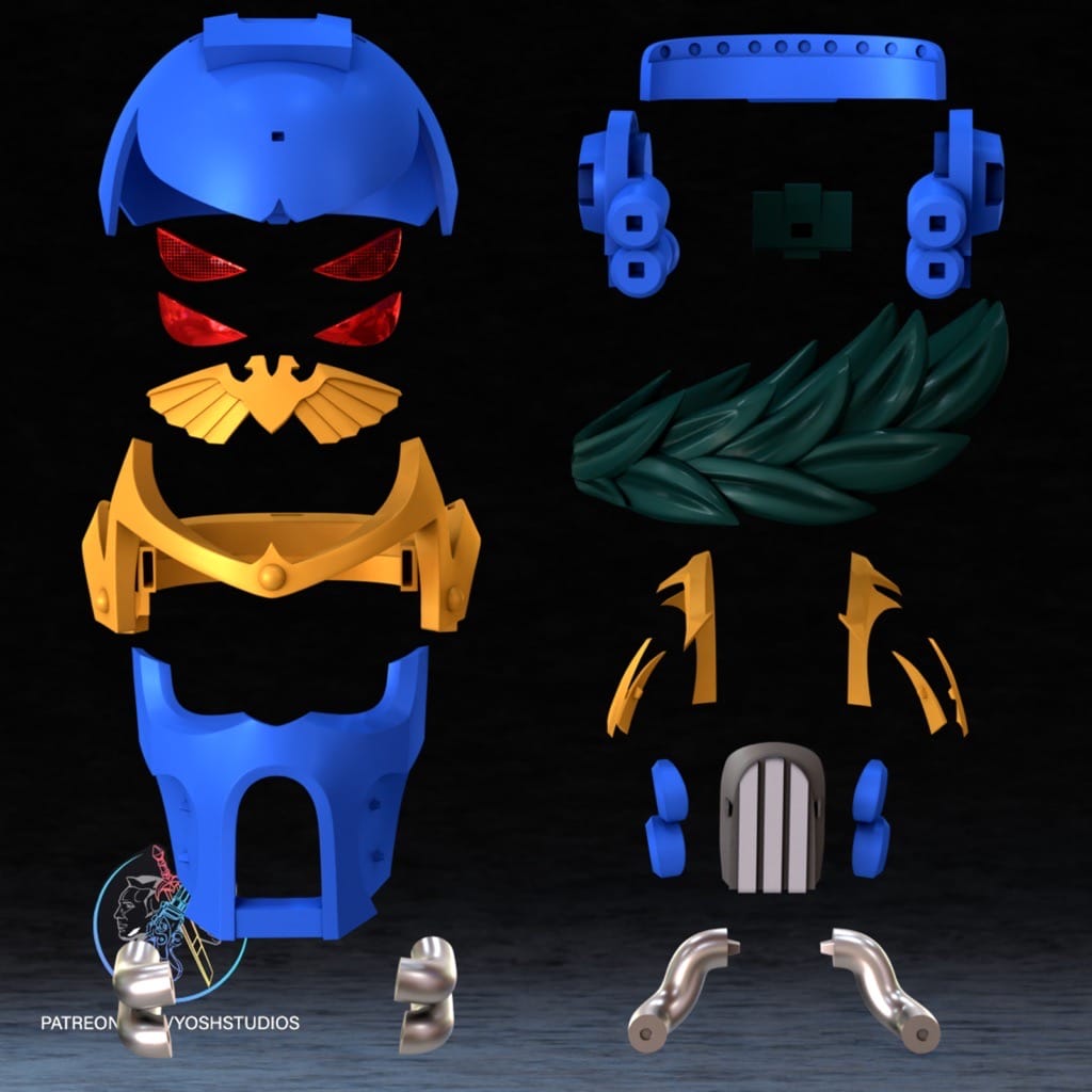 P站图纸印象馆 Yosh 战锤40k 罗保特·基里曼面具 Yosh 战锤40k 罗保特·基里曼面具