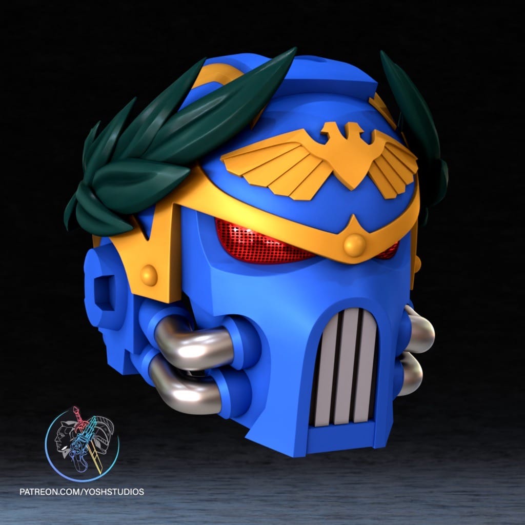 P站图纸印象馆 Yosh 战锤40k 罗保特·基里曼面具 Yosh 战锤40k 罗保特·基里曼面具