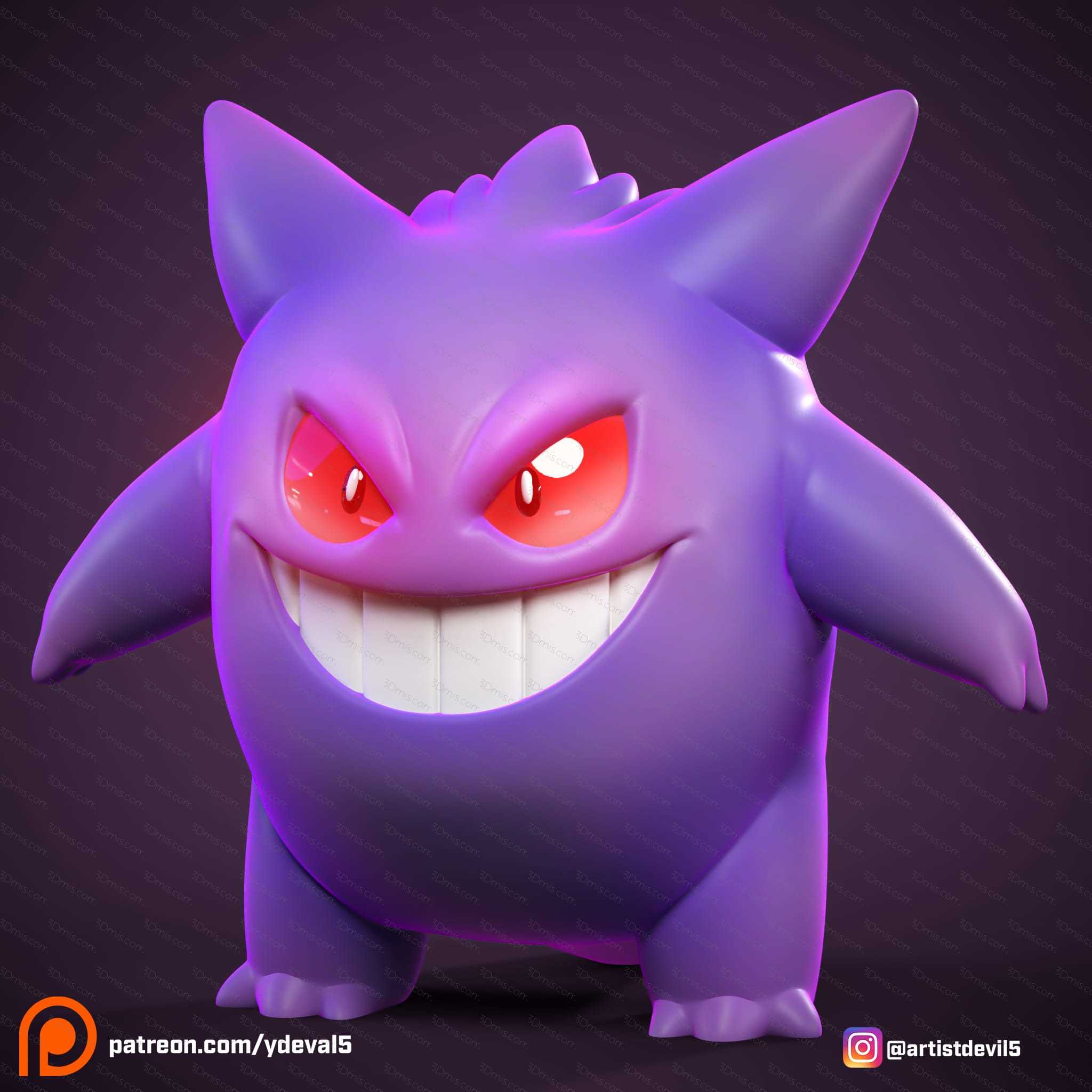 P站图纸印象馆 Ydeval 精灵宝可梦 耿鬼 Ydeval 精灵宝可梦 耿鬼