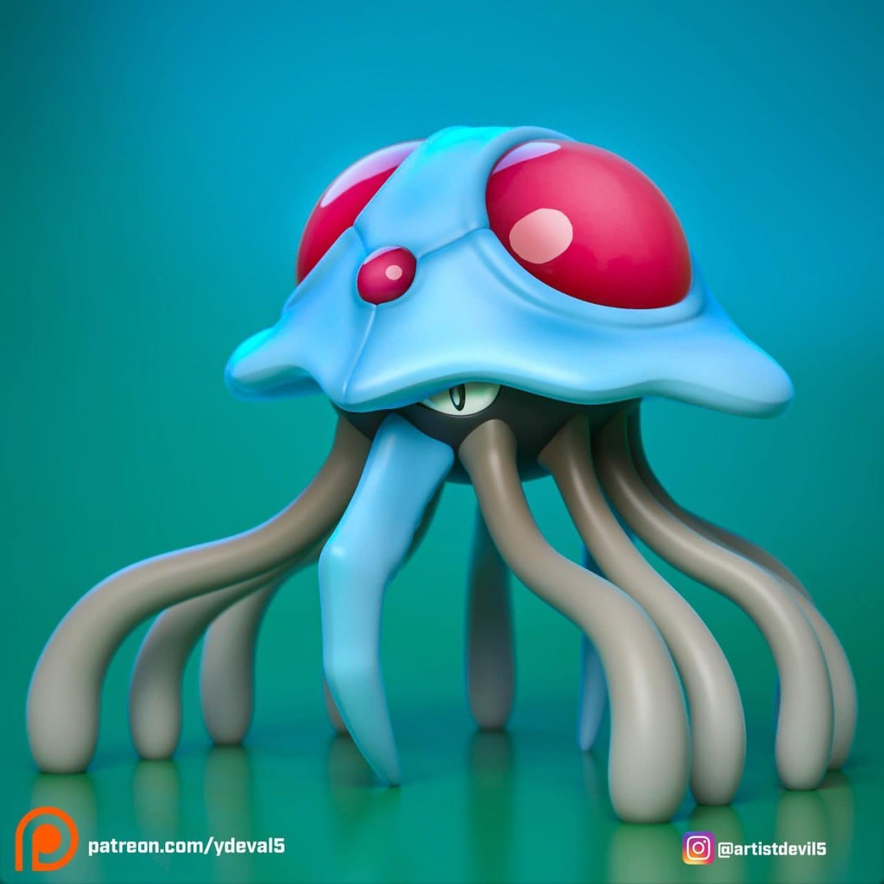 P站图纸印象馆 Ydeval 精灵宝可梦 毒刺水母 Ydeval 精灵宝可梦 毒刺水母