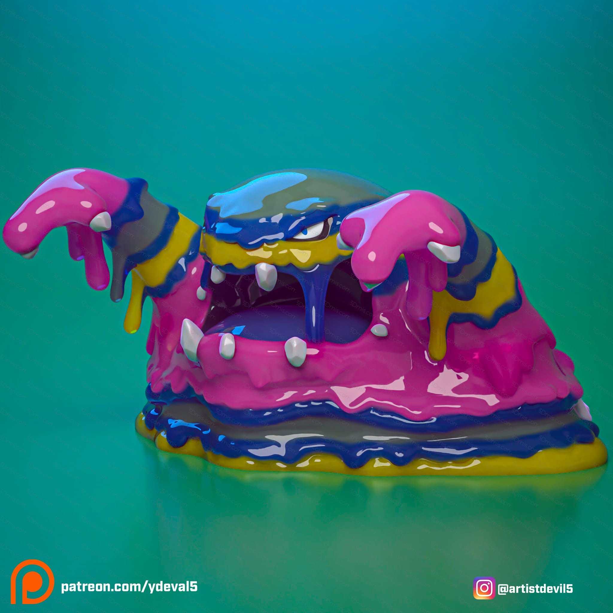 P站图纸印象馆 Ydeval 精灵宝可梦 阿罗拉臭臭泥 Ydeval 精灵宝可梦 阿罗拉臭臭泥