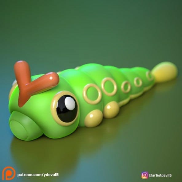 P站图纸印象馆 Ydeval 精灵宝可梦 绿毛虫 Ydeval 精灵宝可梦 绿毛虫