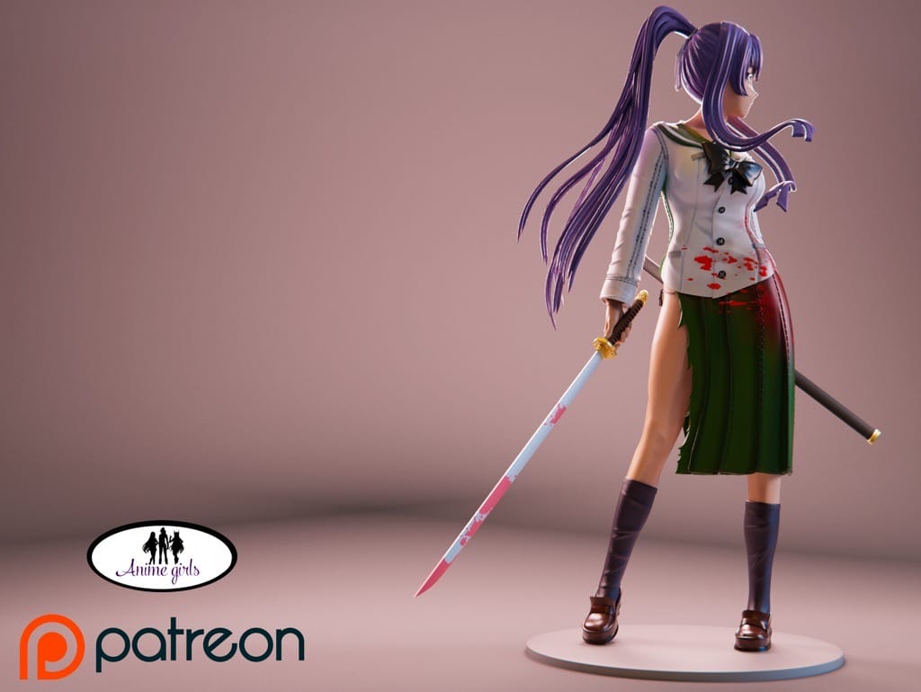 P站图纸印象馆 ANIME GIRLS 学园默示录 毒岛冴子 ANIME GIRLS 学园默示录 毒岛冴子