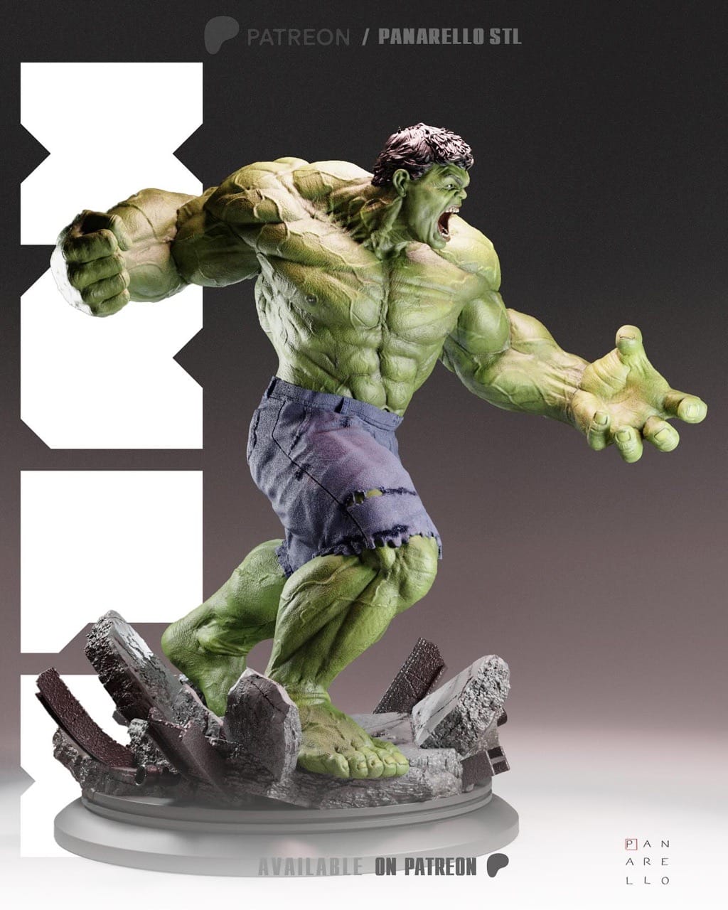 P站图纸印象馆 Panarello 漫威 绿巨人 Panarello 漫威 绿巨人