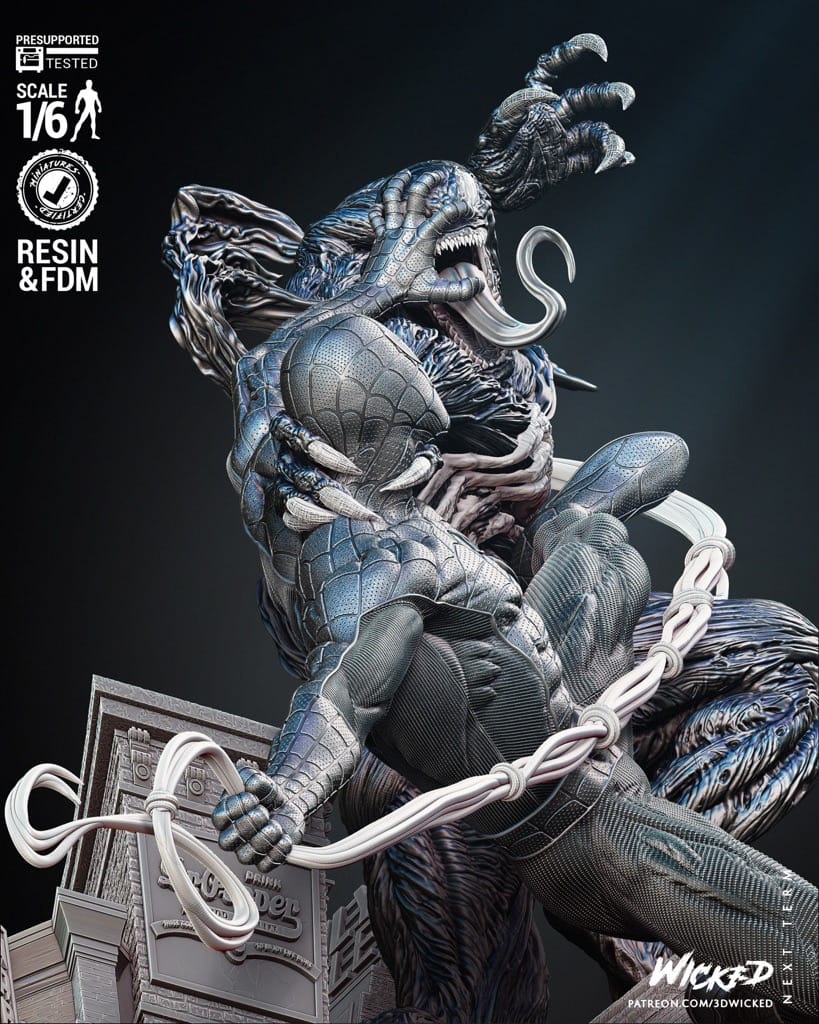 P站图纸印象馆 3DWicked 漫威 蜘蛛侠VS毒液 3DWicked 漫威 蜘蛛侠VS毒液