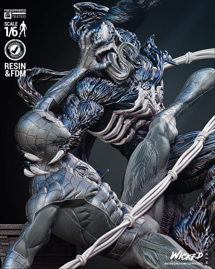 P站图纸印象馆 3DWicked 漫威 蜘蛛侠VS毒液 3DWicked 漫威 蜘蛛侠VS毒液