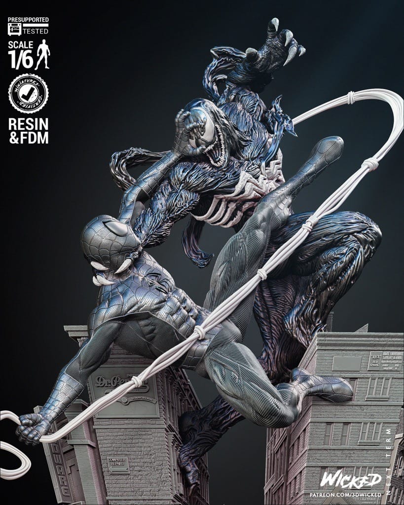 P站图纸印象馆 3DWicked 漫威 蜘蛛侠VS毒液 3DWicked 漫威 蜘蛛侠VS毒液