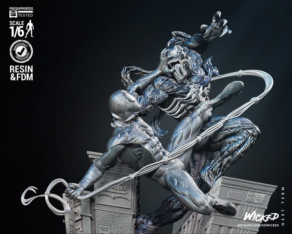 P站图纸印象馆 3DWicked 漫威 蜘蛛侠VS毒液 3DWicked 漫威 蜘蛛侠VS毒液