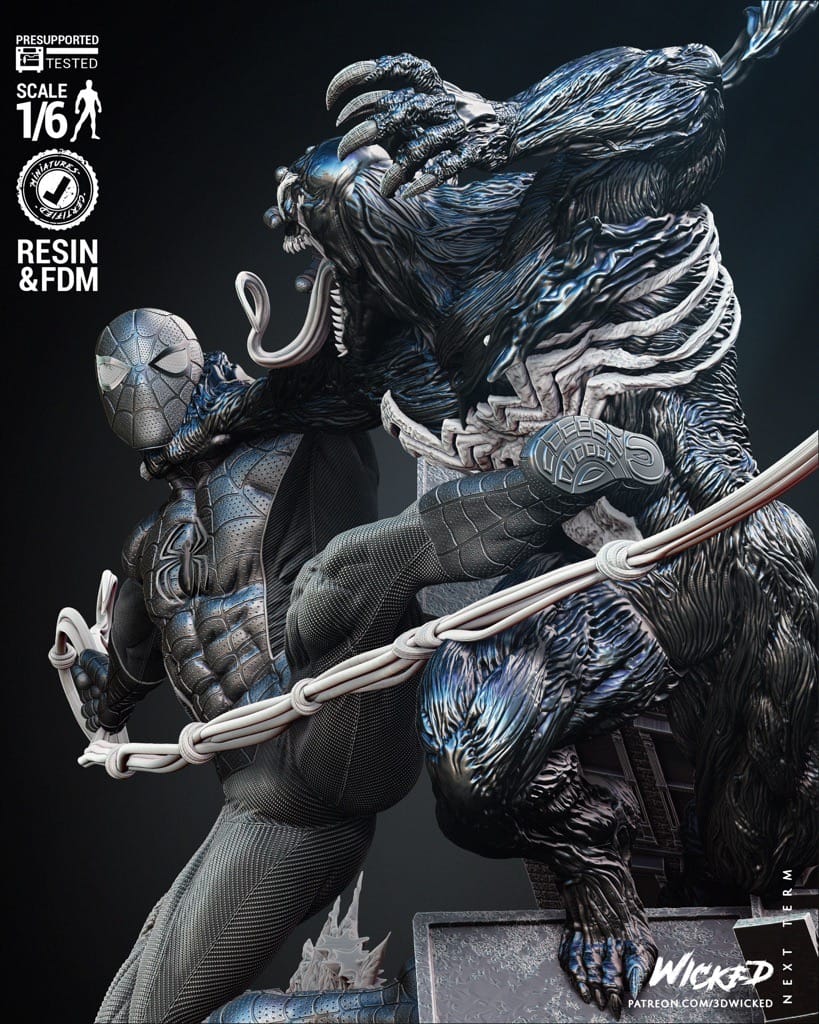 P站图纸印象馆 3DWicked 漫威 蜘蛛侠VS毒液 3DWicked 漫威 蜘蛛侠VS毒液