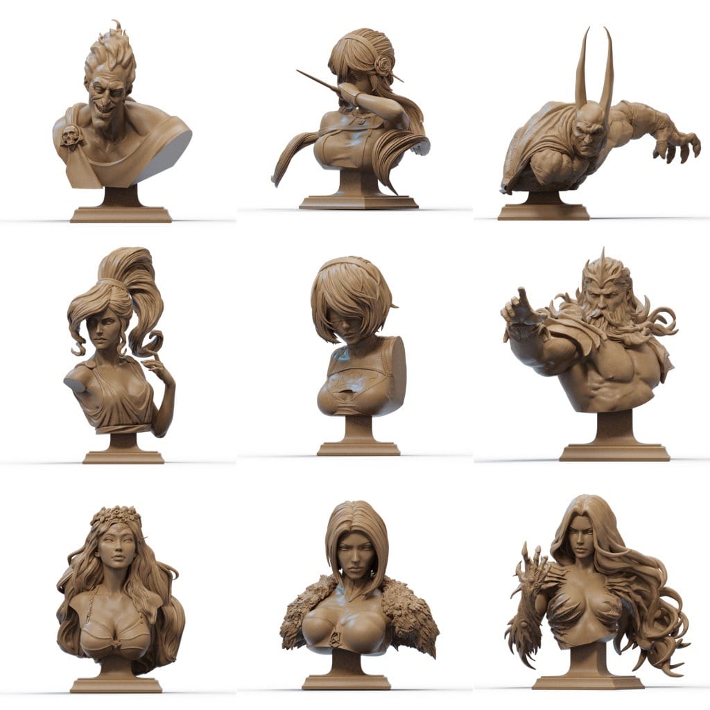 P站图纸印象馆 CA3D 24年6月半身像合集 CA3D 24年6月半身像合集