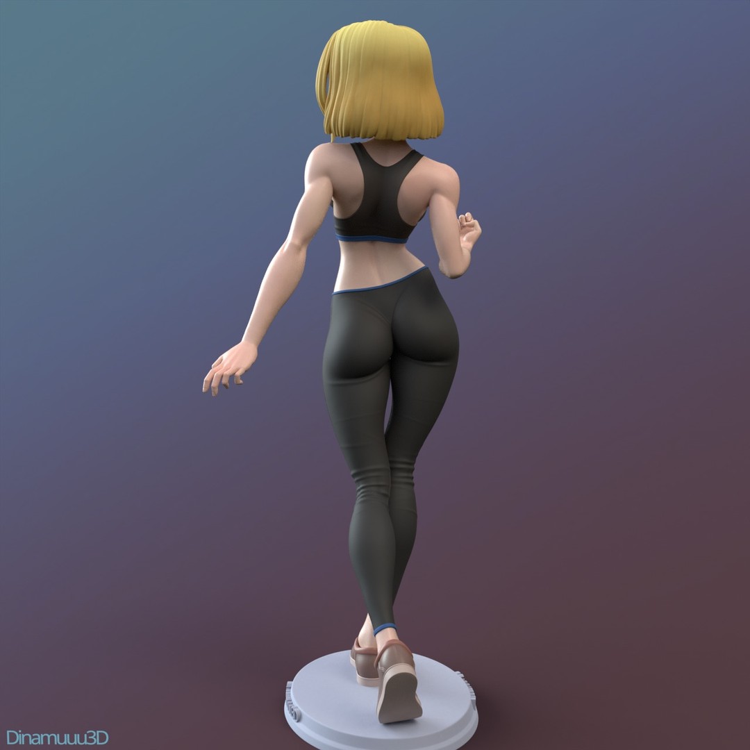 P站图纸印象馆 Dinamuuu 3D 龙珠 人造人18号 Dinamuuu 3D 龙珠 人造人18号