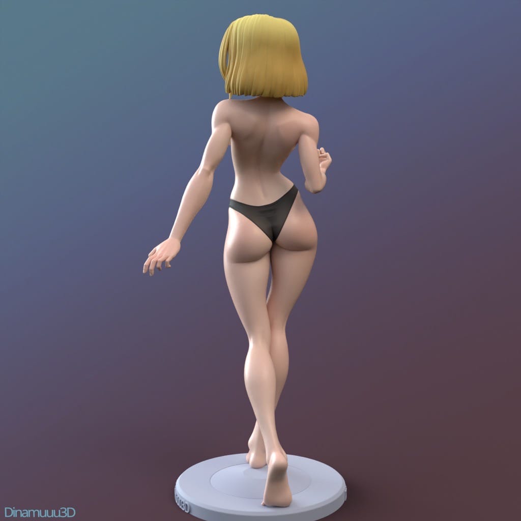 P站图纸印象馆 Dinamuuu 3D 龙珠 人造人18号 Dinamuuu 3D 龙珠 人造人18号