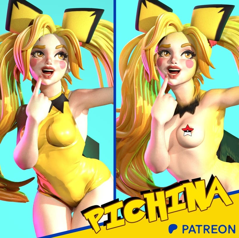 P站图纸印象馆 Siryll Art 皮卡丘女孩 Siryll Art 皮卡丘女孩