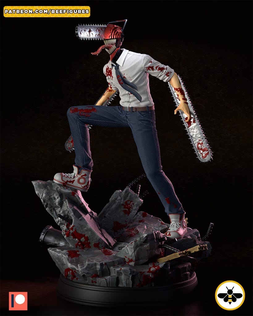 P站图纸印象馆 Bee Figures 链锯恶魔电次 Bee Figures 链锯恶魔电次