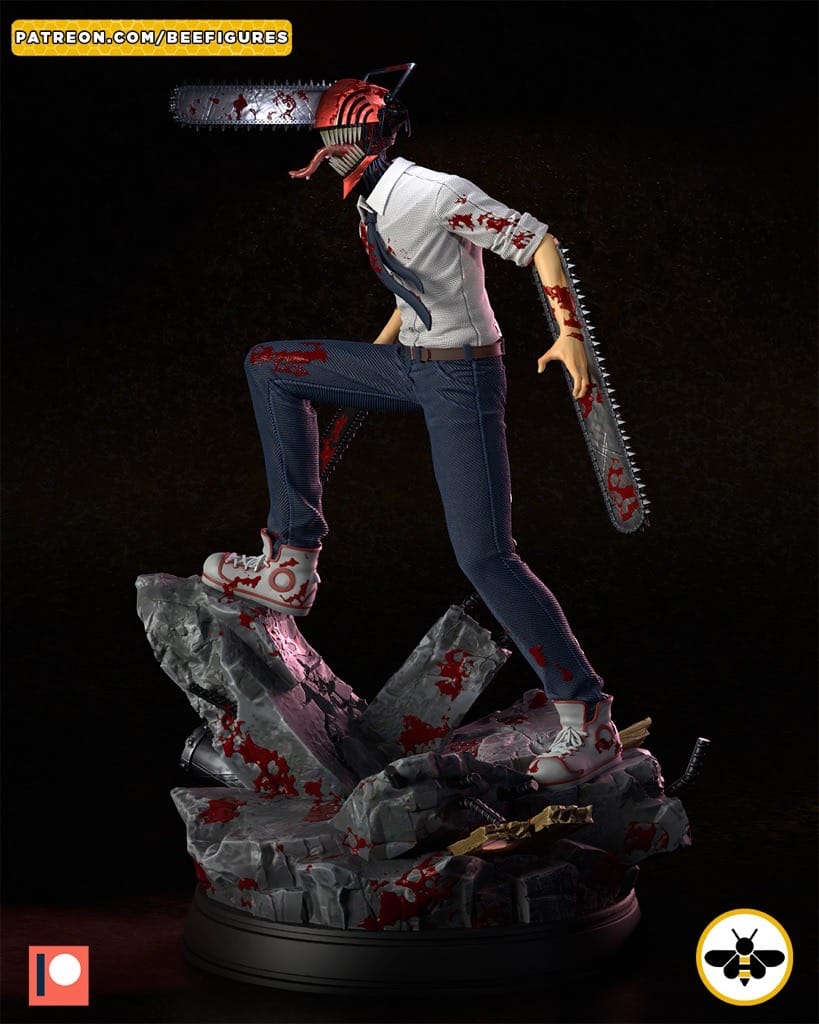 P站图纸印象馆 Bee Figures 链锯恶魔电次 Bee Figures 链锯恶魔电次