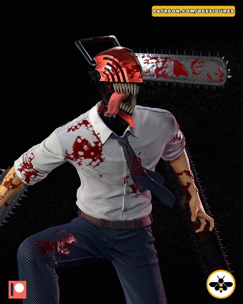 P站图纸印象馆 Bee Figures 链锯恶魔电次 Bee Figures 链锯恶魔电次