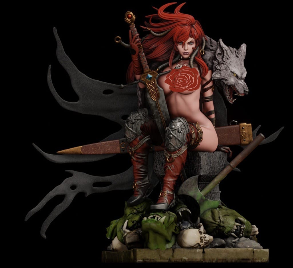 P站图纸印象馆 ABE3D 女王神剑 红发索尼娅 ABE3D 女王神剑 红发索尼娅