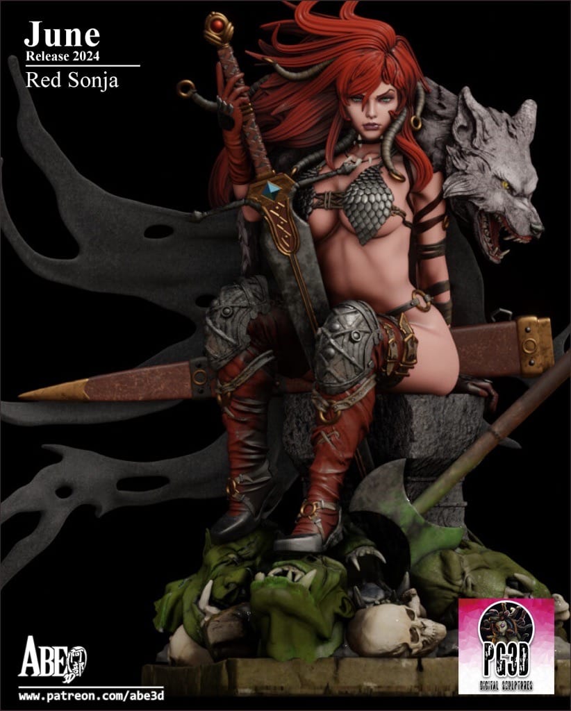 P站图纸印象馆 ABE3D 女王神剑 红发索尼娅 ABE3D 女王神剑 红发索尼娅