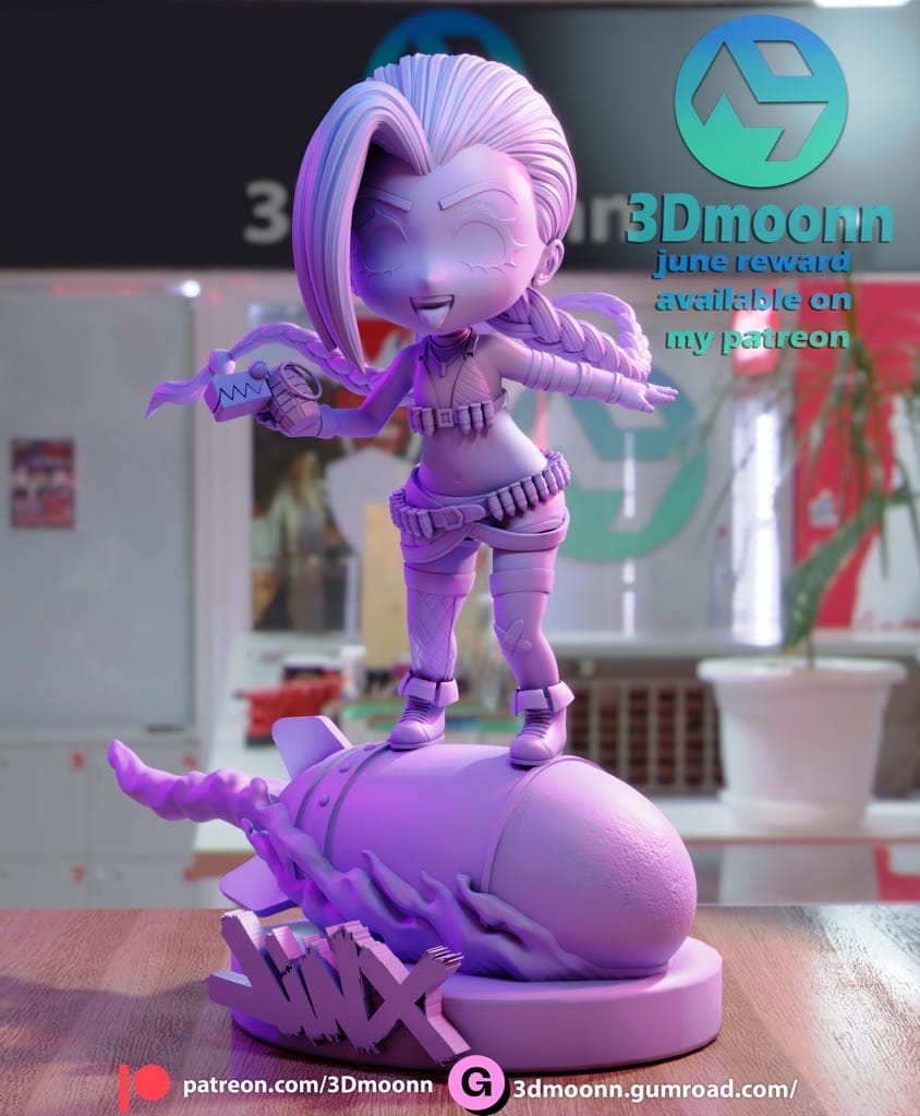 P站图纸印象馆 3Dmoonn 英难联盟 金克斯 3Dmoonn 英难联盟 金克斯