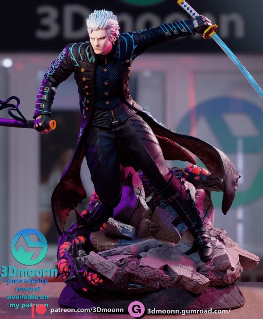 P站图纸印象馆 3Dmoonn 鬼泣 维吉尔 3Dmoonn 鬼泣 维吉尔