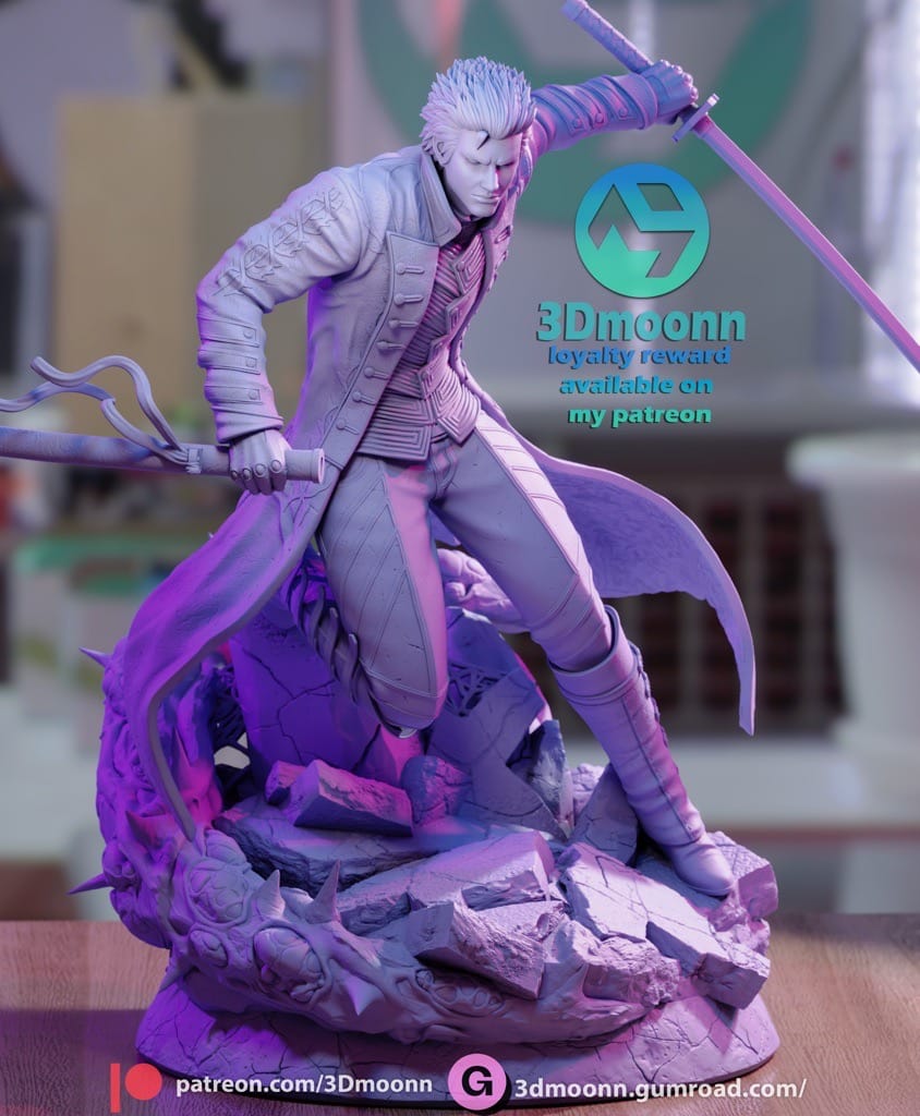 P站图纸印象馆 3Dmoonn 鬼泣 维吉尔 3Dmoonn 鬼泣 维吉尔