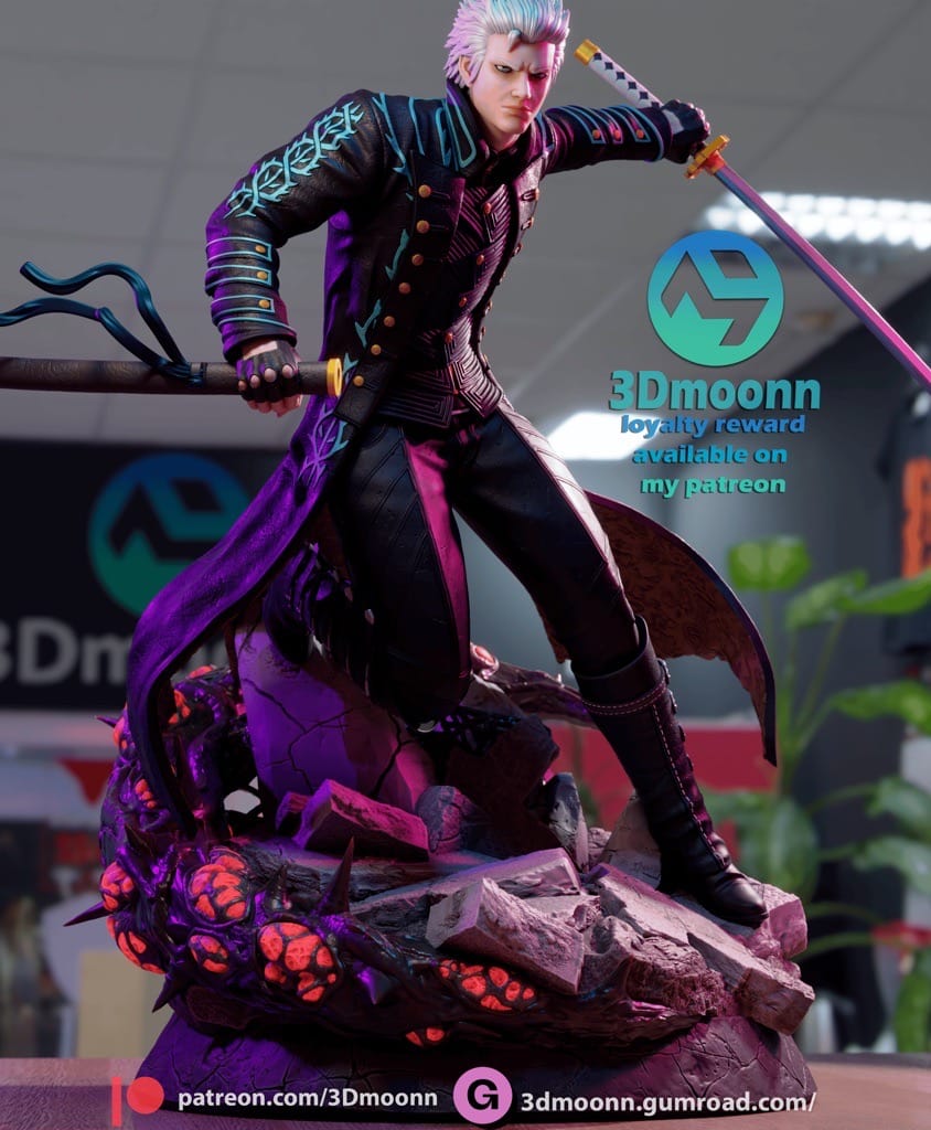 P站图纸印象馆 3Dmoonn 鬼泣 维吉尔 3Dmoonn 鬼泣 维吉尔