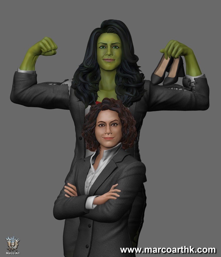 P站图纸印象馆 Marco Art 漫威 女绿巨人 Marco Art 漫威 女绿巨人