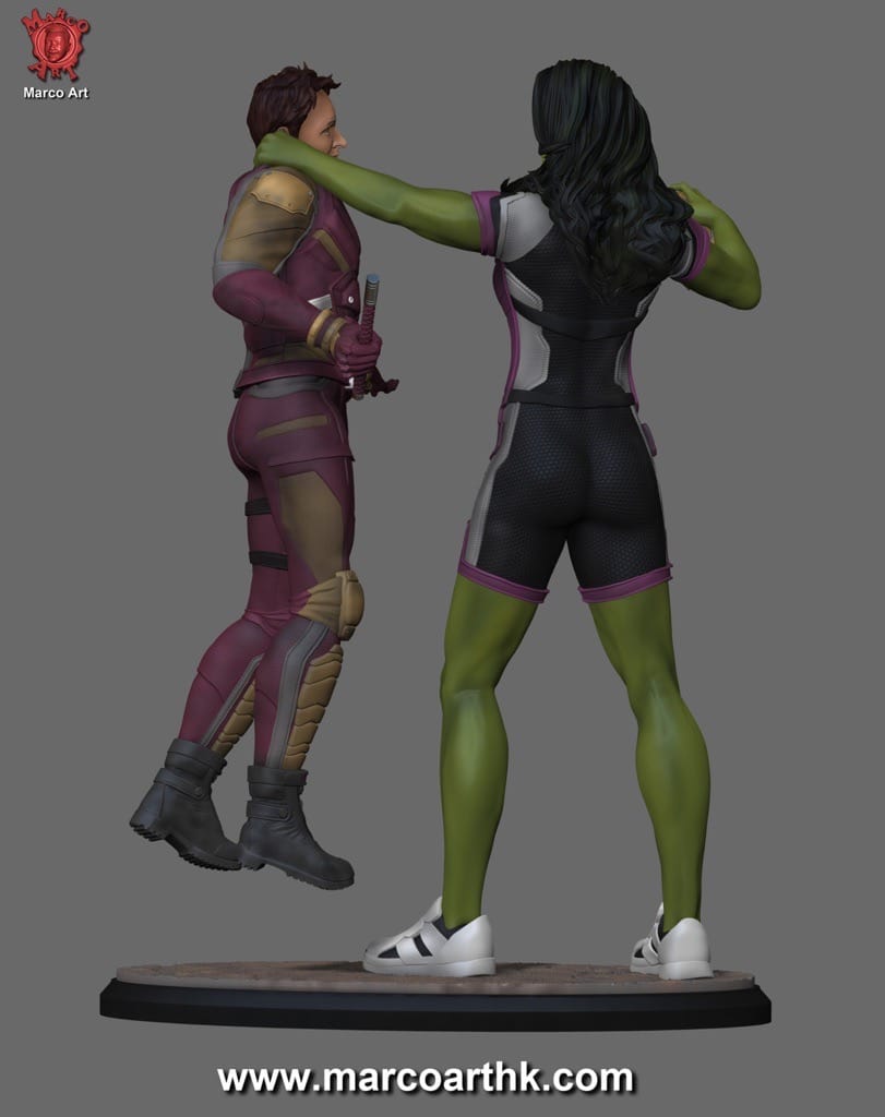 P站图纸印象馆 Marco Art 漫威 女绿巨人和夜魔侠 Marco Art 漫威 女绿巨人和夜魔侠