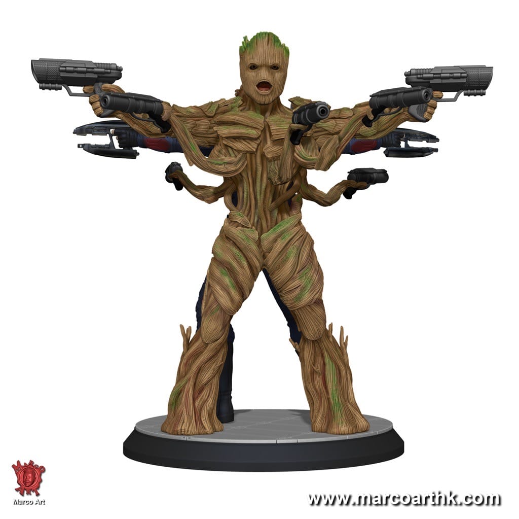 P站图纸印象馆 Marco Art 漫威 星爵和格鲁特 Marco Art 漫威 星爵和格鲁特