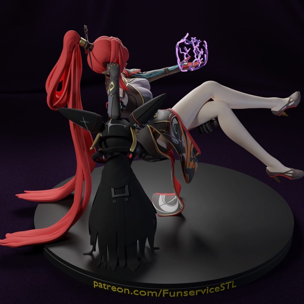 P站图纸印象馆 FunserviceSTL 鸣潮 吟霖 FunserviceSTL 鸣潮 吟霖