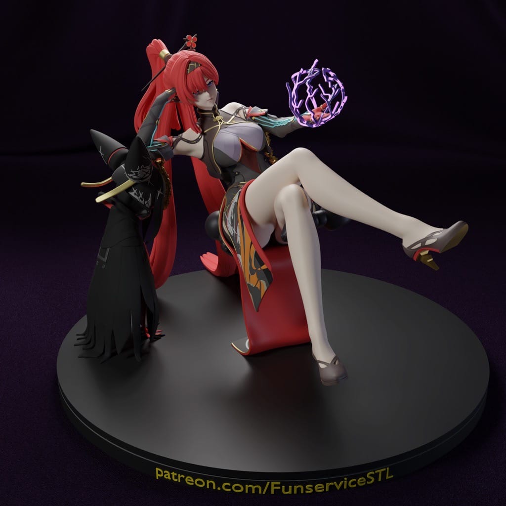 P站图纸印象馆 FunserviceSTL 鸣潮 吟霖 FunserviceSTL 鸣潮 吟霖