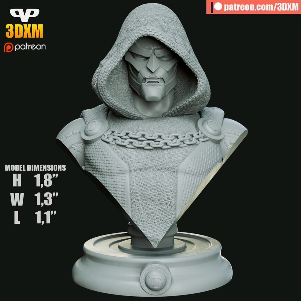 P站图纸印象馆 Chibi STL 神奇四侠 毁灭博士 Chibi STL 神奇四侠 毁灭博士