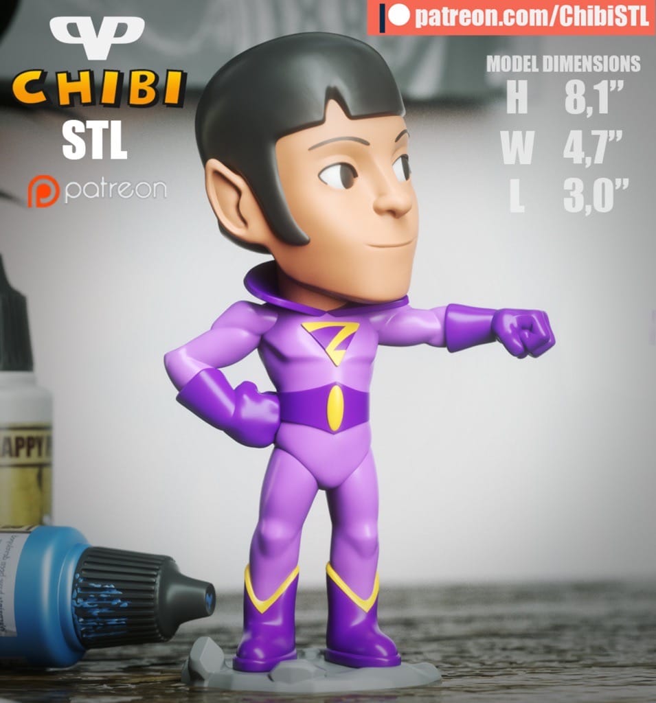 P站图纸印象馆 Chibi STL DC漫画 神奇双子 Chibi STL DC漫画 神奇双子