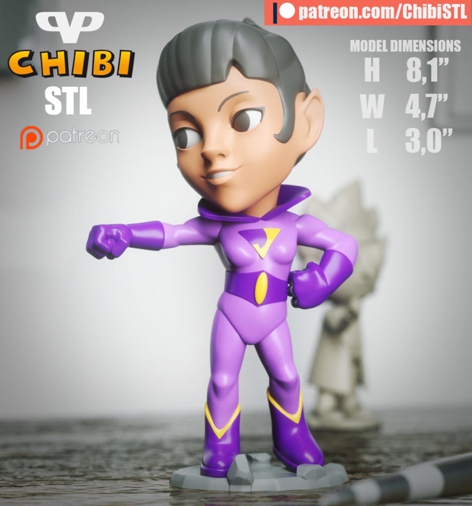 P站图纸印象馆 Chibi STL DC漫画 神奇双子 Chibi STL DC漫画 神奇双子