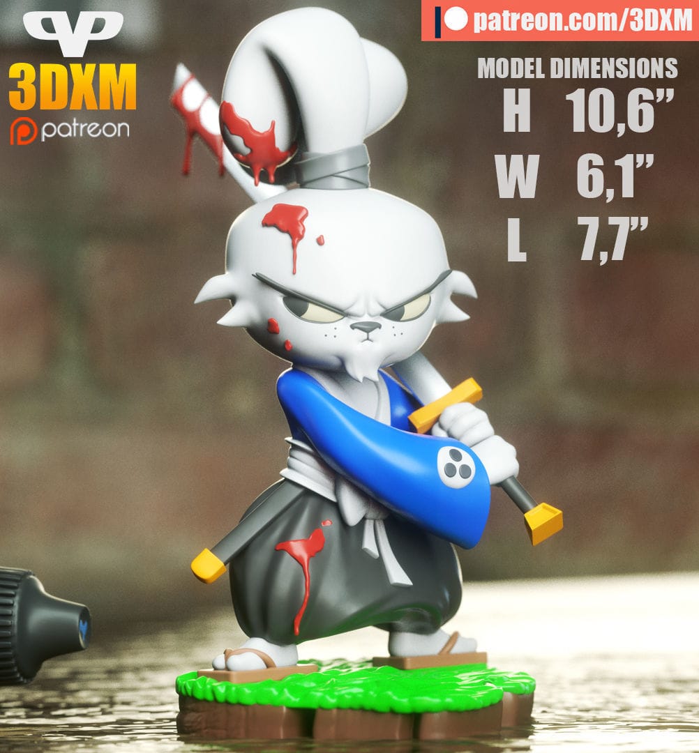 P站图纸印象馆 Chibi STL 宫本兔 Chibi STL 宫本兔