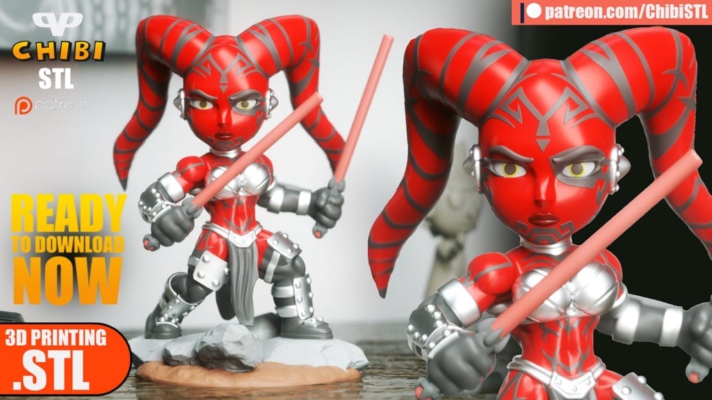 P站图纸印象馆 Chibi STL 星球大战 达斯·塔隆 Chibi STL 星球大战 达斯·塔隆