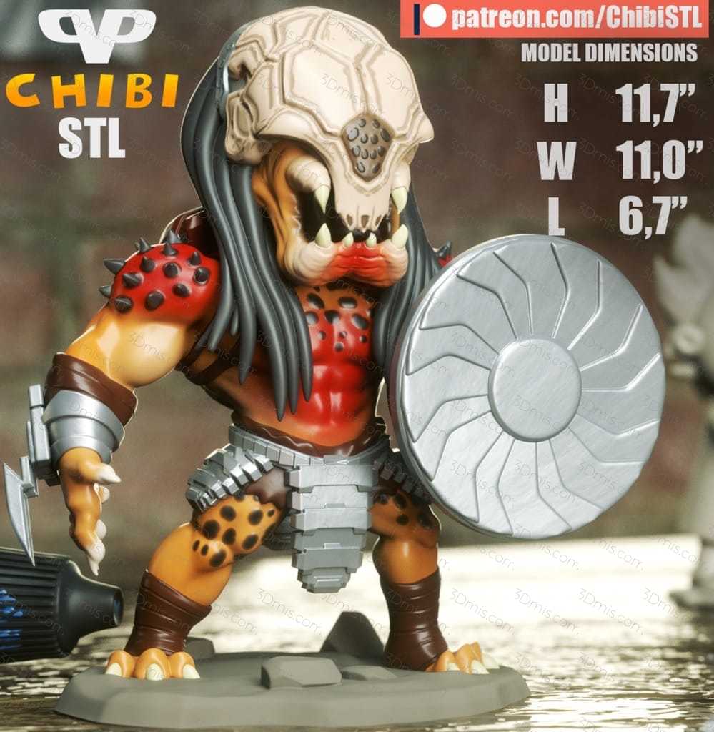 P站图纸印象馆 Chibi STL 铁血战士 Chibi STL 铁血战士